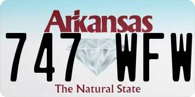 AR license plate 747WFW