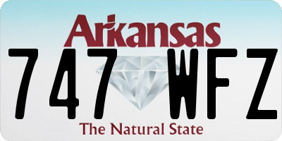 AR license plate 747WFZ