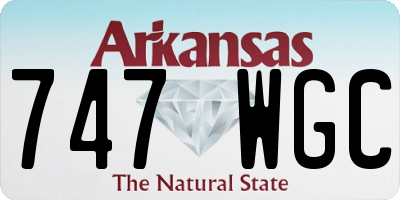 AR license plate 747WGC