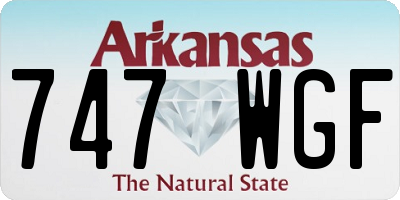 AR license plate 747WGF