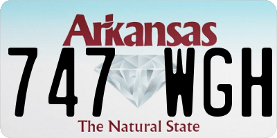 AR license plate 747WGH