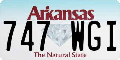 AR license plate 747WGI
