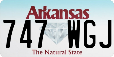 AR license plate 747WGJ