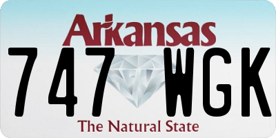 AR license plate 747WGK