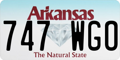 AR license plate 747WGO