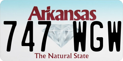 AR license plate 747WGW