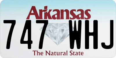 AR license plate 747WHJ