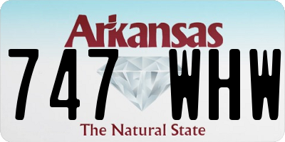 AR license plate 747WHW
