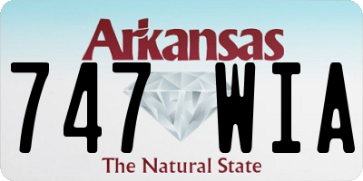 AR license plate 747WIA