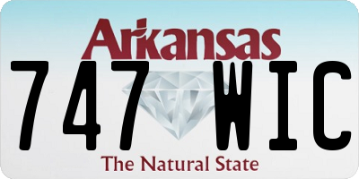 AR license plate 747WIC