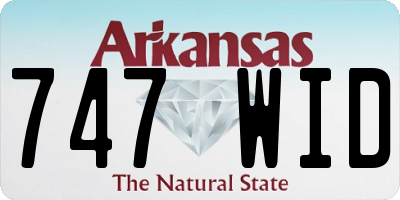AR license plate 747WID