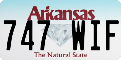 AR license plate 747WIF