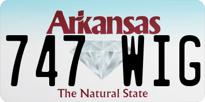 AR license plate 747WIG