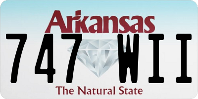 AR license plate 747WII
