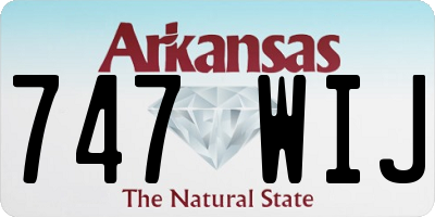 AR license plate 747WIJ