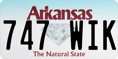AR license plate 747WIK