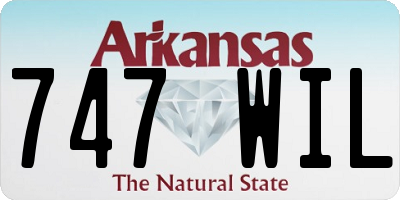 AR license plate 747WIL