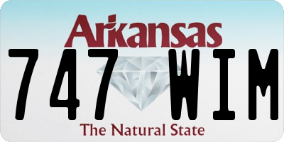 AR license plate 747WIM