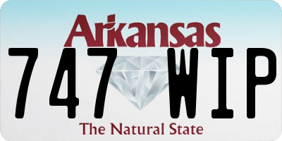 AR license plate 747WIP