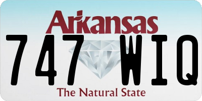 AR license plate 747WIQ