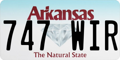 AR license plate 747WIR