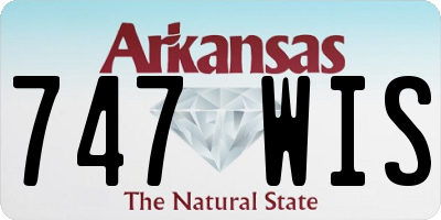 AR license plate 747WIS