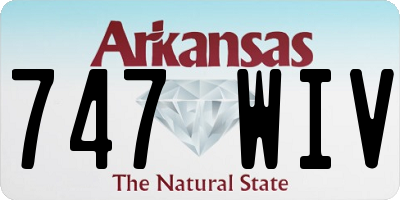AR license plate 747WIV