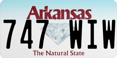 AR license plate 747WIW