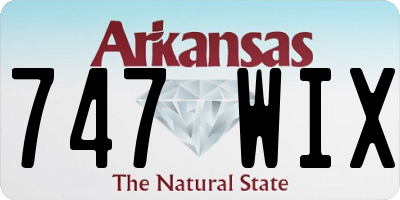 AR license plate 747WIX
