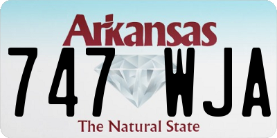 AR license plate 747WJA