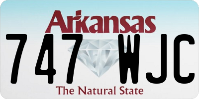 AR license plate 747WJC