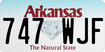 AR license plate 747WJF