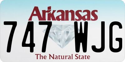 AR license plate 747WJG