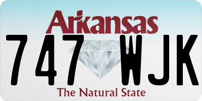 AR license plate 747WJK