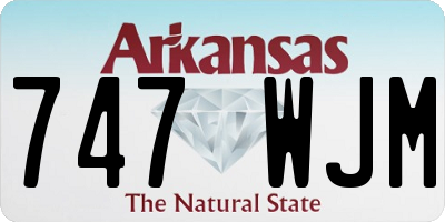 AR license plate 747WJM