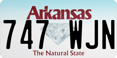 AR license plate 747WJN