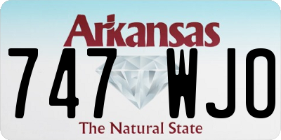 AR license plate 747WJO
