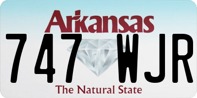 AR license plate 747WJR