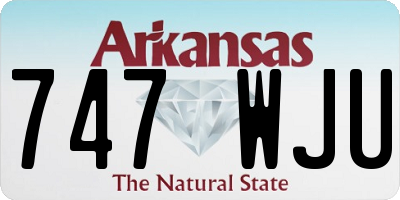 AR license plate 747WJU
