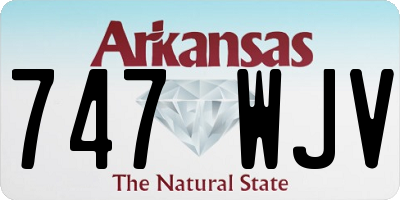 AR license plate 747WJV