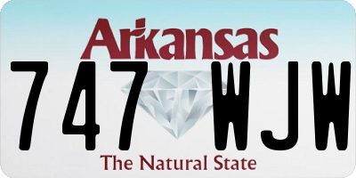 AR license plate 747WJW