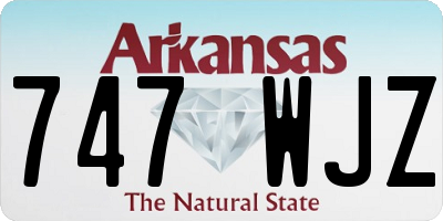 AR license plate 747WJZ