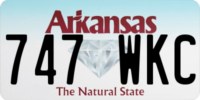 AR license plate 747WKC