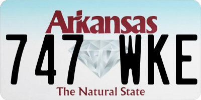 AR license plate 747WKE