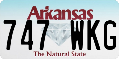 AR license plate 747WKG