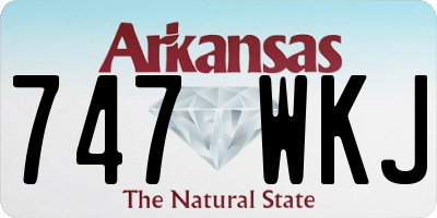 AR license plate 747WKJ