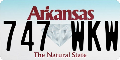 AR license plate 747WKW