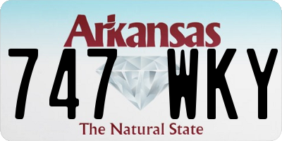 AR license plate 747WKY