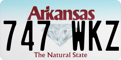 AR license plate 747WKZ