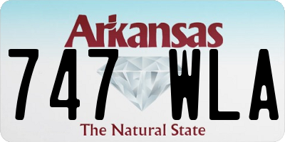 AR license plate 747WLA